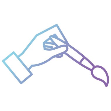 fırça aracı simgesi ile el boyama