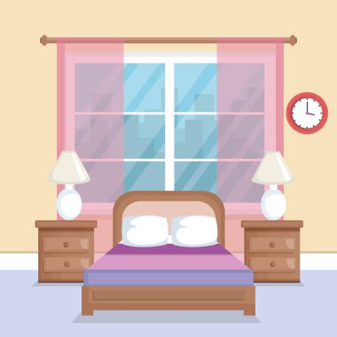 yatak odası sahne simgesi