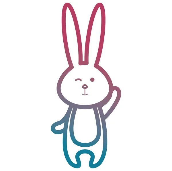 Lindo conejo animal carácter — Vector de stock