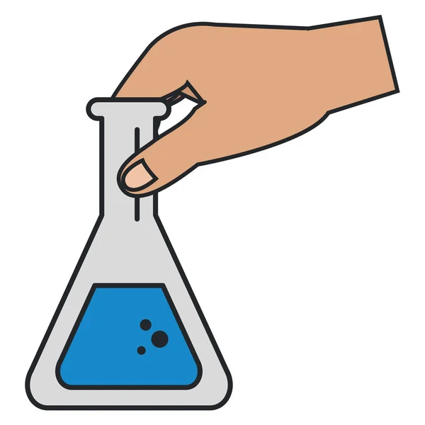 Handheben Röhrchen Test isoliert Symbol — Stockvektor