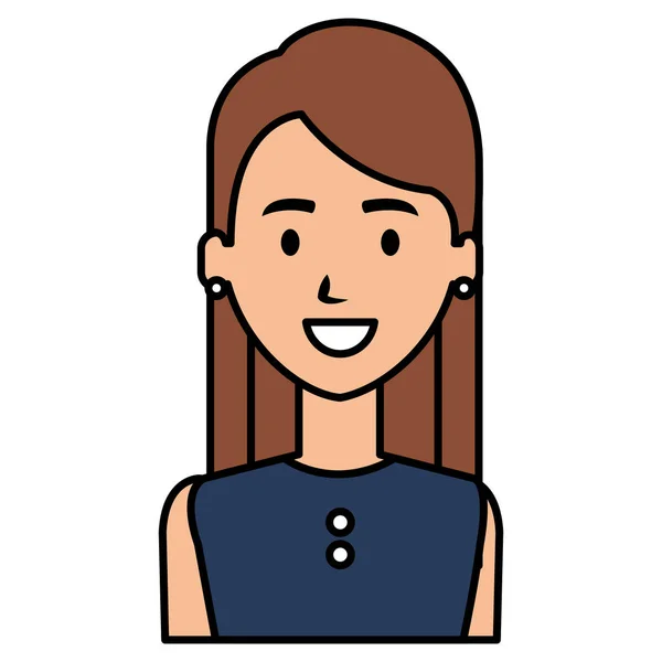 Mujer de negocios avatar carácter icono — Vector de stock