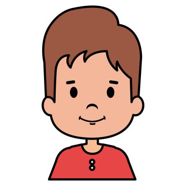 Mutlu küçük çocuk karakteri