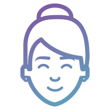 güzel bir kadın baş avatar karakter