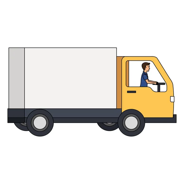 Служба доставки вантажівка ізольована іконка — стоковий вектор