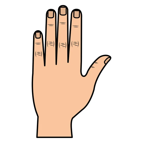 Mão humana ícone isolado —  Vetores de Stock