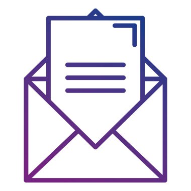 Zarf posta izole simgesi