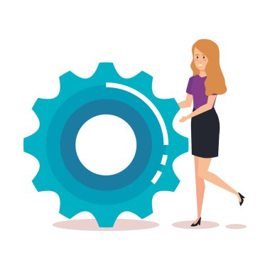 Dişli karakteri olan genç bir kadın