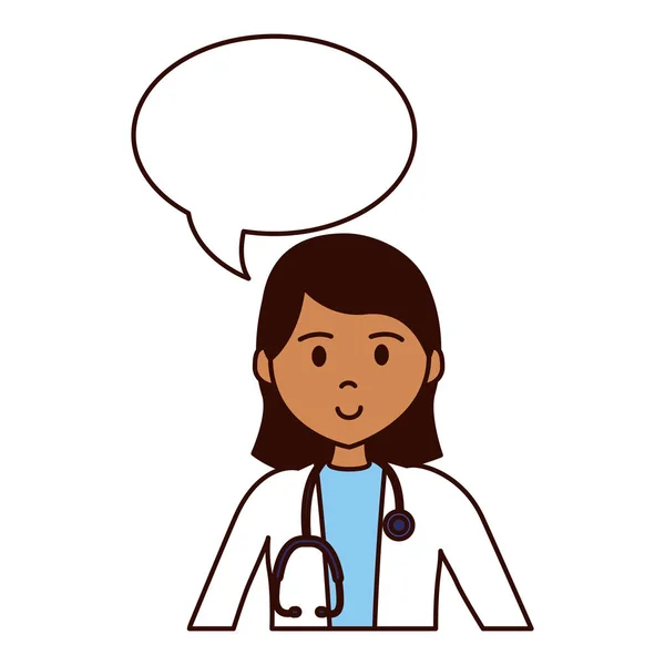 Kvinnelig lege som snakker – stockvektor