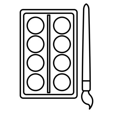 fırça ile boya renkleri pallette