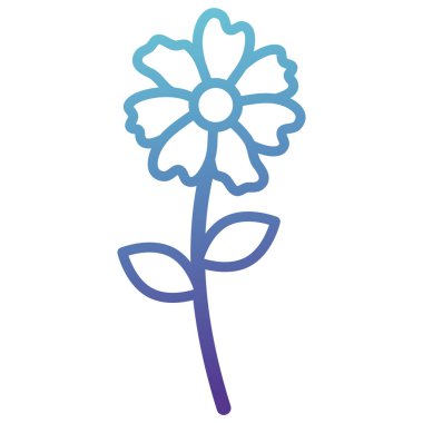 çiçek ve yapraklar dekoratif simgesi