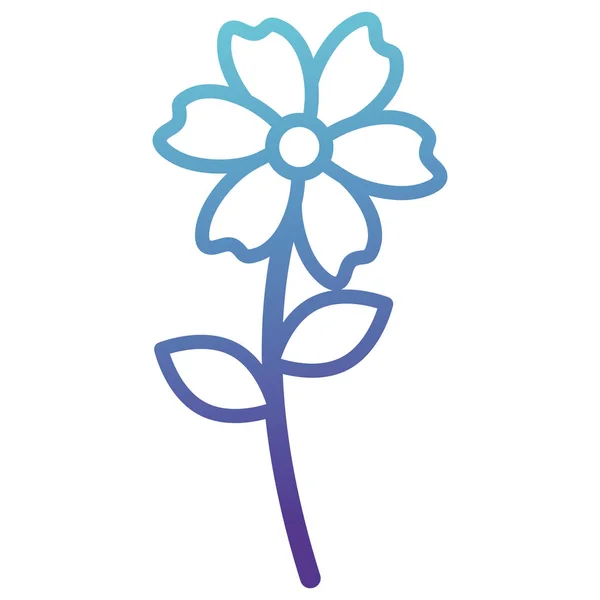Flores e folhas ícone decorativo — Vetor de Stock