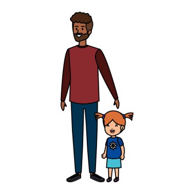 kızı karakterleri ile afro baba