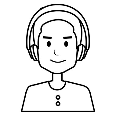 kulaklık ile genç adam