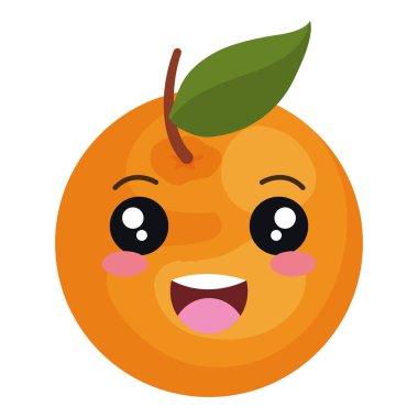 turuncu narenciye kawaii karakter