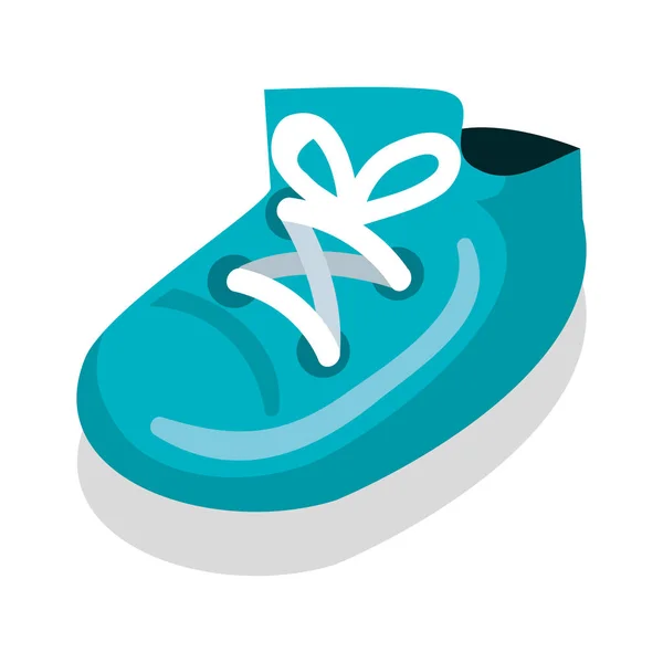Dětské boty izolované ikona — Stockový vektor