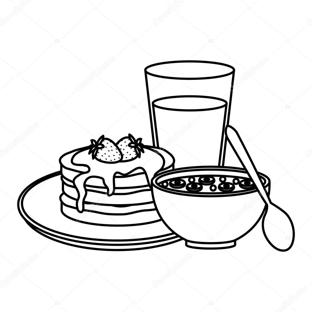 Разукрашка Значок Завтрак