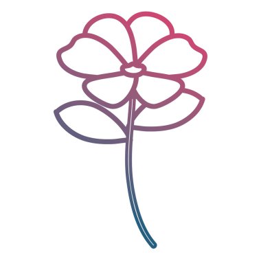 çiçek ve yapraklar dekoratif simgesi