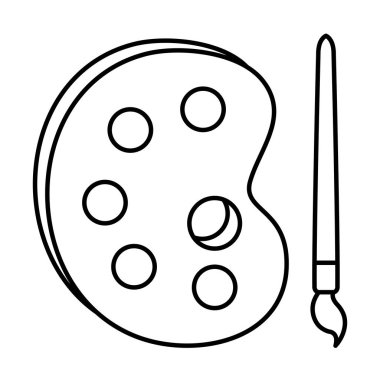 fırça ile boya renkleri pallette