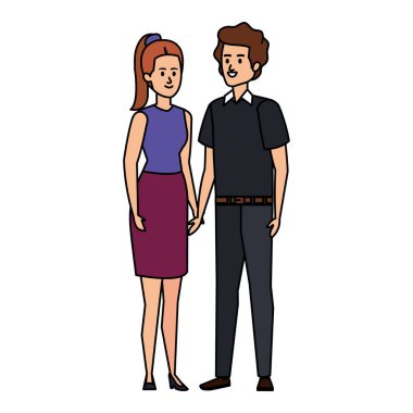 Genç çift avatarlar karakter