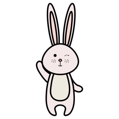 Sevimli tavşan hayvan karakteri