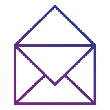 Zarf posta izole simgesi