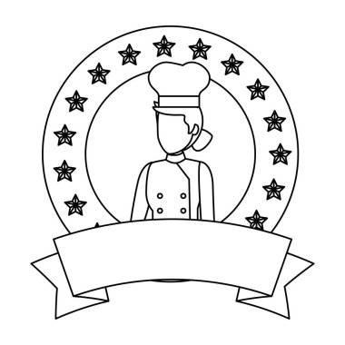 Genç kadın şef avatar karakter