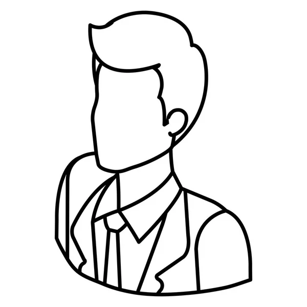 Hombre de negocios avatar carácter icono — Vector de stock