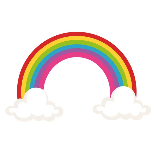 Mooie fantasie wolk met regenbogen — Stockvector