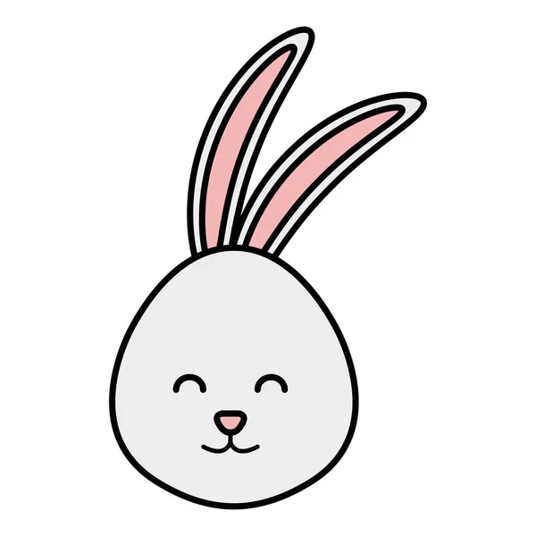 귀여운 토끼 머리 문자 — 스톡 벡터