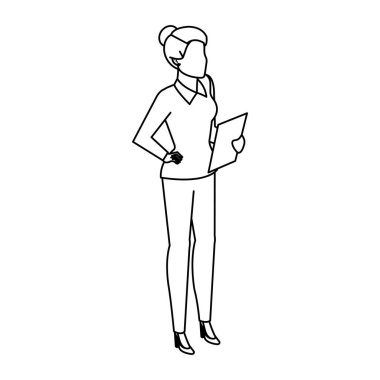 şık iş kadını avatar karakter