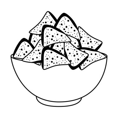 Lezzetli cips Meksika yemeği