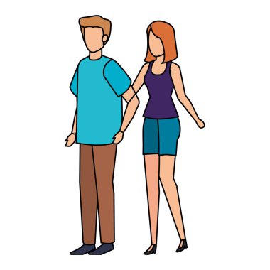 Çift avatar karakter simgeler