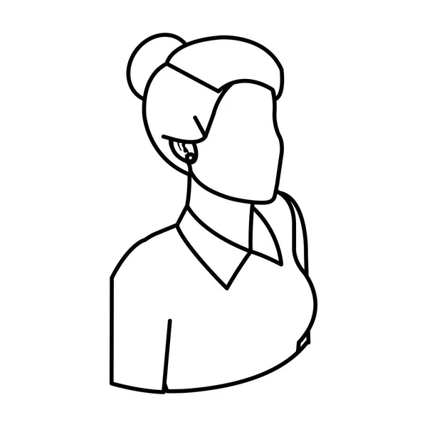 Elegante personaggio avatar donna d'affari — Vettoriale Stock