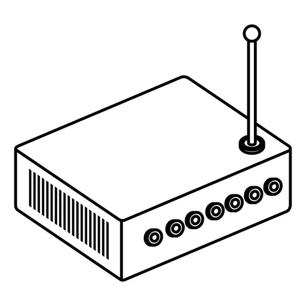 Router device isometric icon — Stock Vector