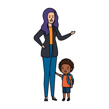 Küçük oğul karakterli Genç Anne