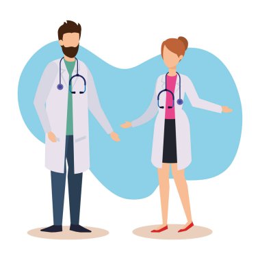 profesyonel erkek ve kadın doktorlar hizmeti