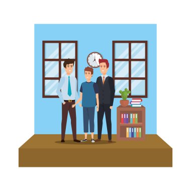 Grup adam işyerinde