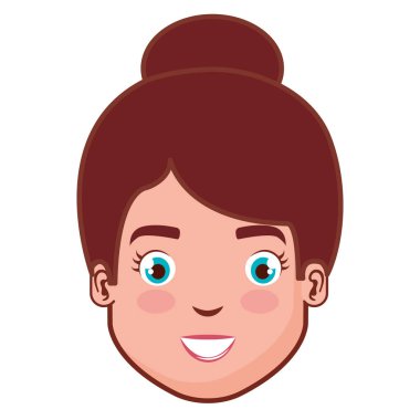 güzel bir kadın baş avatar karakter