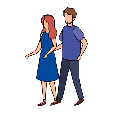 Çift avatar karakter simgeler