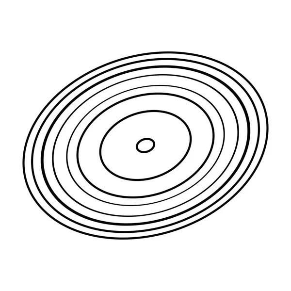 Geïsoleerde schijfsymbool vinyl — Stockvector