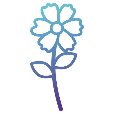 çiçek ve yapraklar dekoratif simgesi