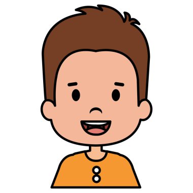 Mutlu küçük çocuk karakteri