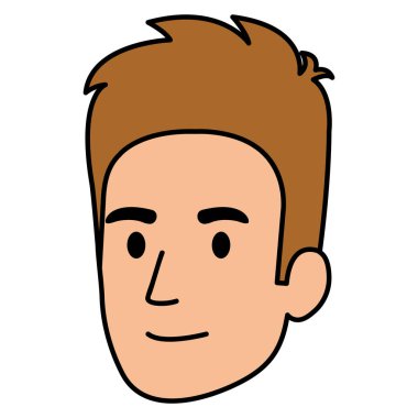 genç adam baş avatar karakter