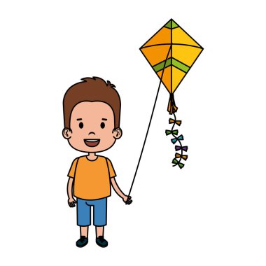 Küçük çocuk uçan uçurtma