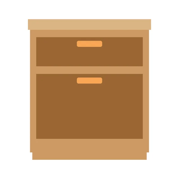 Cajón de oficina icono aislado — Vector de stock