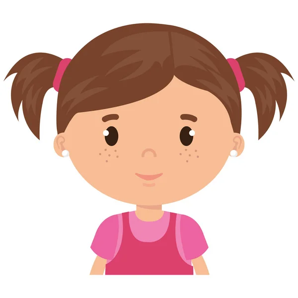 Petite fille fille personnage — Image vectorielle