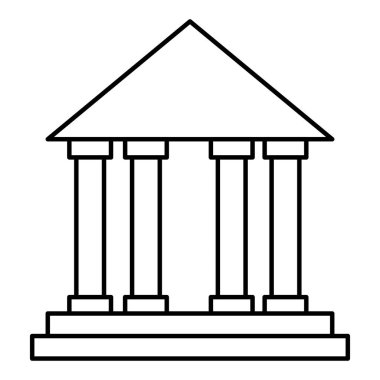 Banka binası simgesi izole edildi
