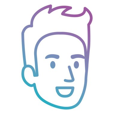 genç adam baş avatar karakter