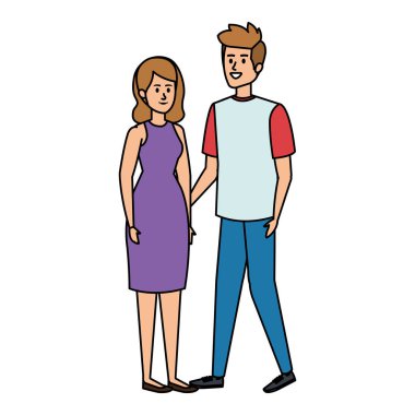 Genç çift avatarlar karakter