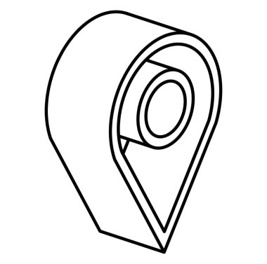 pin işaretçisi konumu isometrik simgesi